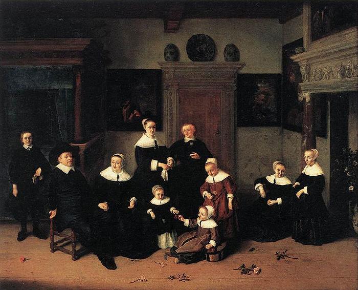 Adriaen van ostade Family portrait. France oil painting art